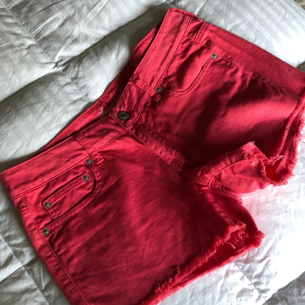 Pink/coral American Eagle jean shorts!